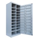 Verteilerschrank 20 F&auml;cher Postschrank Personalschrank 180x74x50cm grau 526300