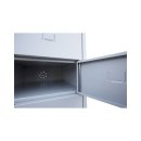 Verteilerschrank 20 F&auml;cher Postschrank Personalschrank 180x74x50cm grau 526300