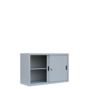 L&uuml;llmann&reg; Aktenschrank Schiebet&uuml;r - 2 Ordnerh&ouml;hen - Breite 1200 mm - grau