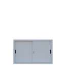 L&uuml;llmann&reg; Aktenschrank Schiebet&uuml;r - 2 Ordnerh&ouml;hen - Breite 1200 mm - grau