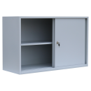 L&uuml;llmann&reg; Aktenschrank Schiebet&uuml;r - 2 Ordnerh&ouml;hen - Breite 1200 mm - grau