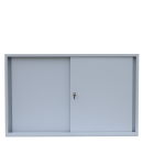 L&uuml;llmann&reg; Aktenschrank Schiebet&uuml;r - 2 Ordnerh&ouml;hen - Breite 1200 mm - grau