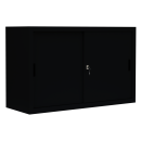 L&uuml;llmann&reg; Aktenschrank Schiebet&uuml;r - 2 Ordnerh&ouml;hen - Breite 1200 mm - schwarz