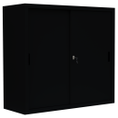 L&uuml;llmann&reg; Aktenschrank Schiebet&uuml;r - 3 Ordnerh&ouml;hen - Breite 1200 mm - schwarz