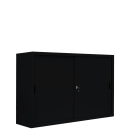 L&uuml;llmann&reg; Aktenschrank Schiebet&uuml;r - 3 Ordnerh&ouml;hen - Breite 1600 mm - schwarz