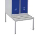 Sitzbankuntergestell - Sitzauflagen PVC grau - 400 x 415...