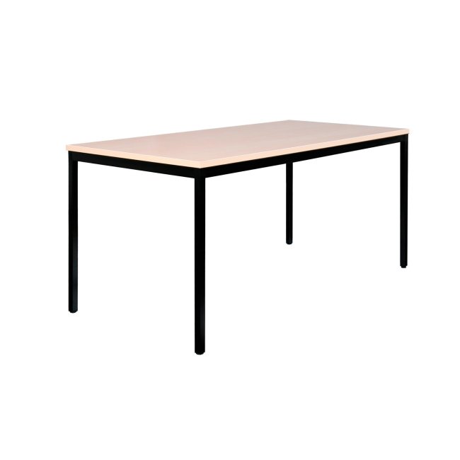 Schreibtisch Besprechungstisch Computertisch Konferenztisch 140x80cm Schwarz/Ahorn Dekor 331062