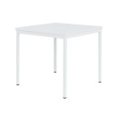 Schreibtisch Besprechungstisch Computertisch 80 x 80 cm wei&szlig; 331017