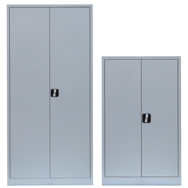 SET - Lüllmann® Aktenschrank - abschließbar - 3 & 5 Ordnerhöhen - grau