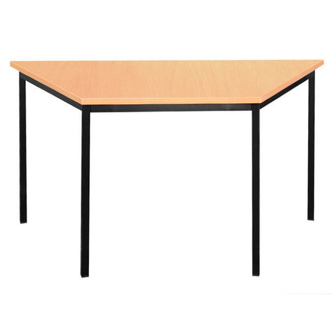 Trapeztisch Schreibtisch Konferenztisch 75x120x60cm schwarz/Buche-Dekor