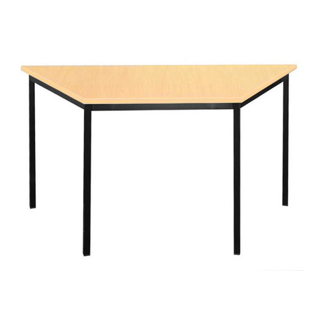 Schreibtisch PC-TischTrapeztisch 75x140x70cm Konferenztisch schwarz/Ahorn-Dekor 334022