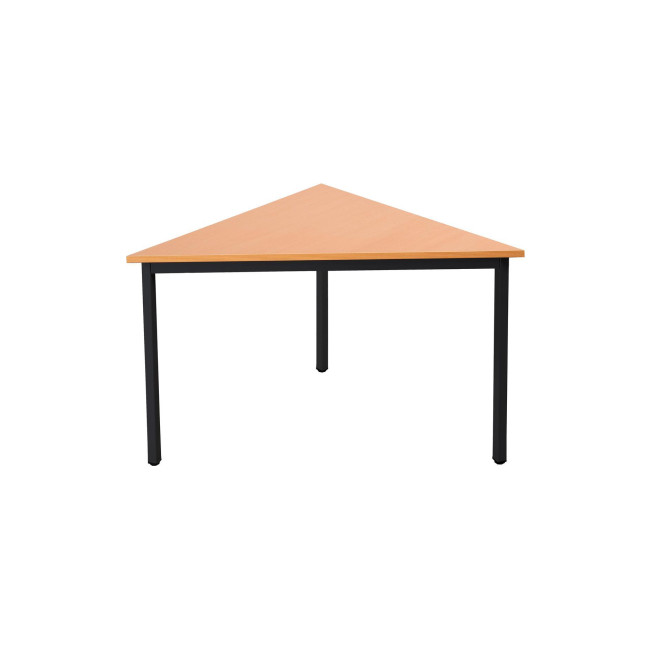 Verkettungstisch Anbauplatte für Büroschreibtisch 750 x 1130 x 800/800 mm schwarz/buche