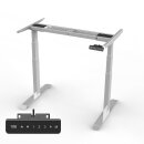 Gestell f&uuml;r elektrisch h&ouml;henverstellbarer Schreibtisch, lichtgrau 1200 x 1600 mm