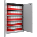 Feuergesch&uuml;tzter Aktenschrank A1, 1950 x 1260 x 550 mm, RAL 7035/7035 Lichtgrau, 2-t&uuml;rig