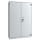 Feuergeschützter Aktenschrank A1, 1950 x 1260 x 550 mm, RAL 7035/7035 Lichtgrau, 2-türig
