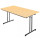 Klapptisch Besprechungstisch Schreibtisch 120x80cm schwarz/Ahorn 350492