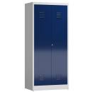 XL Kleiderspind aus Metall f&uuml;r 1 Person - Breite 590 mm - grau/blau