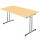 Klapptisch Besprechungstisch Konferenztisch Schreibtisch 180 x 80 cm Gestell Chrom / Platte Ahorn 350632