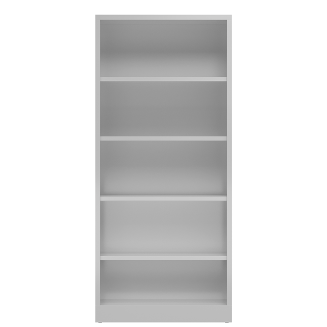 Seitenansicht vom Steelboxx Aktenregal Bücherregal 4,5 OH 4 Fachböden 1800 x 800 x 380 mm grau X-540140