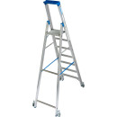 STABILO&reg; fahrbare Stufenstehleiter, Alu, 7 Stufen