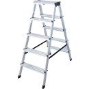 Stufendoppelleiter Dopplo®, Alu, 2x 5 Stufen