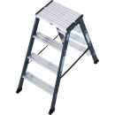 Stufendoppelleiter Sepro® D, eloxiert, 2x 4 Stufen