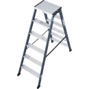 Stufendoppelleiter Sepro® D, eloxiert, 2x 6 Stufen