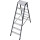 Stufendoppelleiter Sepro® D, eloxiert, 2x 7 Stufen