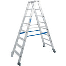 STABILO® fahrbare Stufendoppelleiter, Alu, 2x 8 Stufen