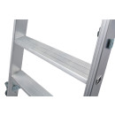 STABILO&reg; fahrbare Stufendoppelleiter, Alu, 2x 8 Stufen