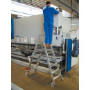 STABILO&reg; fahrbare Stufendoppelleiter, Alu, 2x 8 Stufen