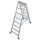 STABILO® fahrbare Stufendoppelleiter, Alu, 2x 8 Stufen