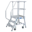 STABILO® fahrbare Podestleiter, einseitig begehbar, 3...