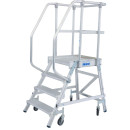 STABILO® fahrbare Podestleiter, einseitig begehbar, 4...