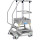 STABILO® fahrbare Podestleiter, einseitig begehbar, mit Fußleiste + extra hohem Handlauf, 3 Stufen