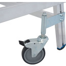 STABILO&reg; fahrbare Podestleiter, beidseitig begehbar, mit Fu&szlig;leiste + extra hohem Handlauf, 2x 5 Stufen