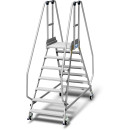 STABILO® fahrbare Podestleiter, beidseitig begehbar,...