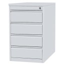 B&uuml;ro Standcontainer B&uuml;rocontainer abschlie&szlig;bar mit 4 Schubladen 75x46x79cm grau 509500