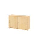 Schiebetürenschrank aus Holz - 2 Ordnerhöhen -...