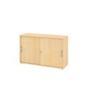 Schiebetürenschrank aus Holz - 2 Ordnerhöhen -...