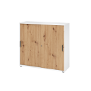 Schiebetürenschrank aus Holz - 3 Ordnerhöhen -...