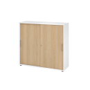 Schiebetürenschrank aus Holz - 3 Ordnerhöhen -...