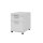 Rollcontainer aus Holz - 3 Schubladen - grau - Chromgriff Metall