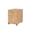Rollcontainer aus Holz - 3 Schubladen - asteiche -...