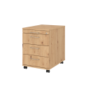 Rollcontainer aus Holz - 4 Schubladen - asteiche -...