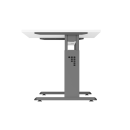 Schreibtisch Osaka - mechanisch h&ouml;henverstellbar - B 1600 mm - C-Fu&szlig; - graphit/wei&szlig;